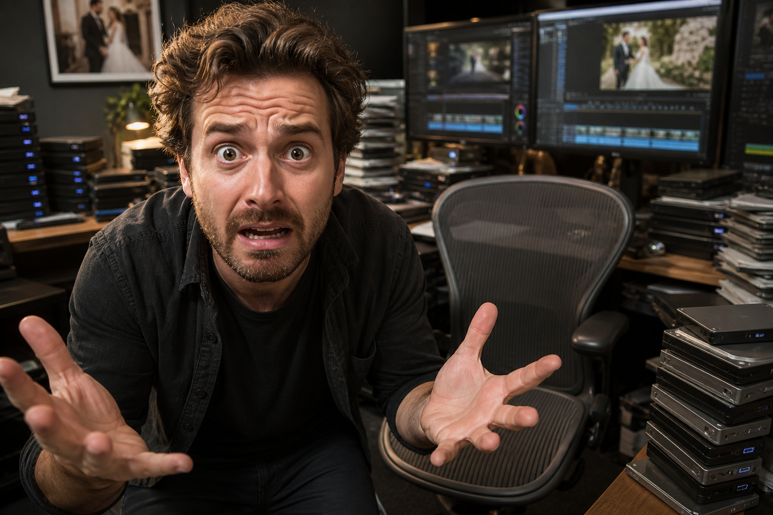 Wedding studio owner in desperate disbelief after an editor disappears mid-season