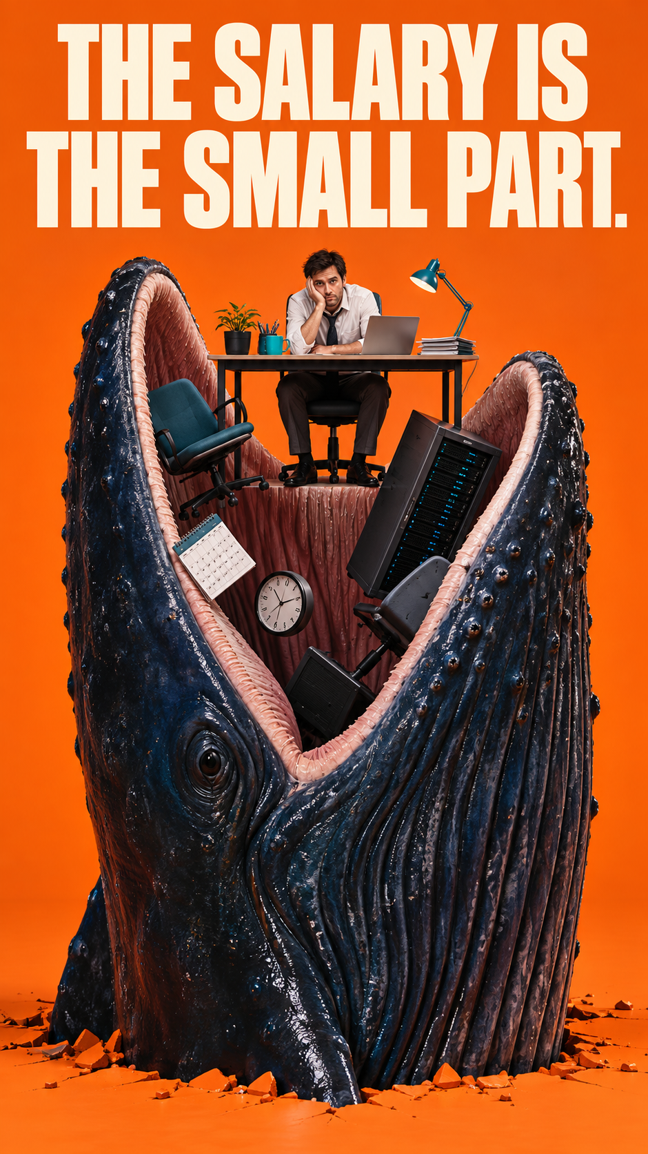The salary is the small part — an editor and office swallowed by hidden operating costs